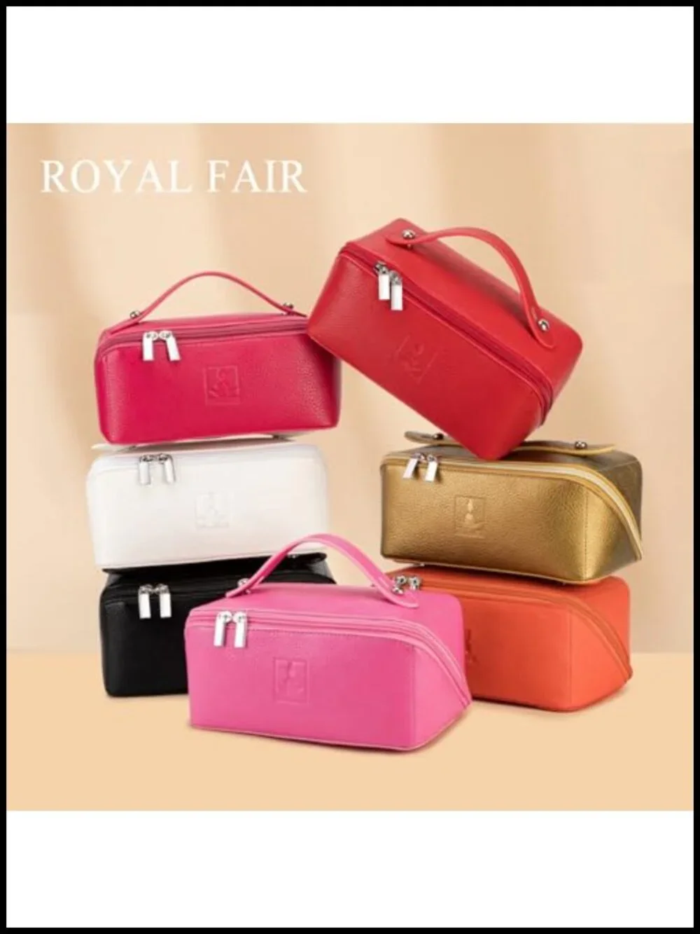Travel Makeup Bag Large Capacity Cosmetic Organizer Pouch with Divider and